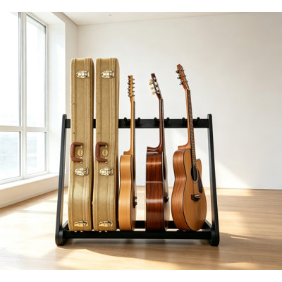 Wooden Multi Guitar Stand Floor for Guitars Cases Electric Acoustic Bass Cellos