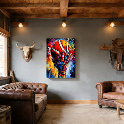 Inspirational Basketball, Built-in Back Wood Frame Wall Art, 30L x 20W