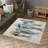 Classic Oriental Floral Pattern Non-Woven Thin Type Printed Rug for Indoor Use-128605756