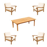 Napa Outdoor 5 - Piece Teak Conversation Set