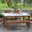 Table d'extérieur Fleur L 38 x l 68