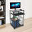 Sternberg Height Adjustable Rolling Computer Desk With Keyboard Tray
