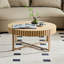 Table basse ronde 31,5 "avec piédestal pour le salon