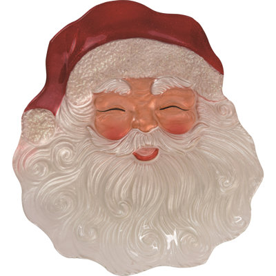 Plaque de père Noël en verre 11,75 po