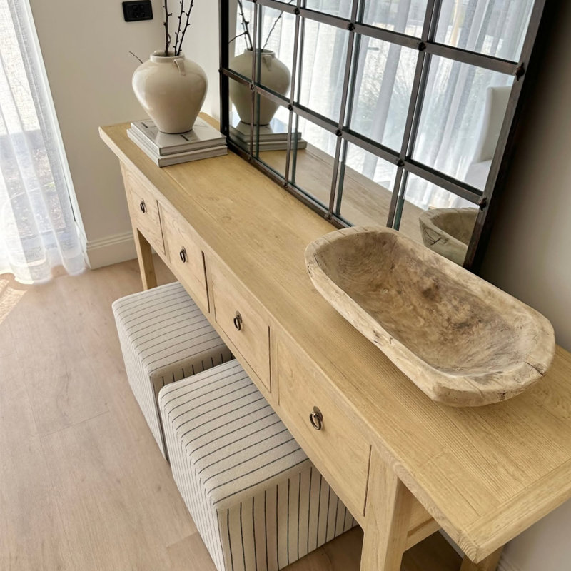 Console de style champêtre, H 30,71 po x l 78,74 po x P 15,75 po