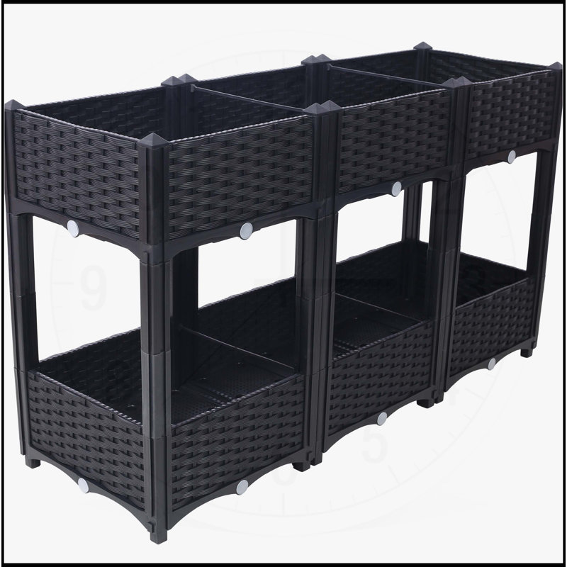 Jardinière surélevée pour jardinière - jardinière surélevée, Noir