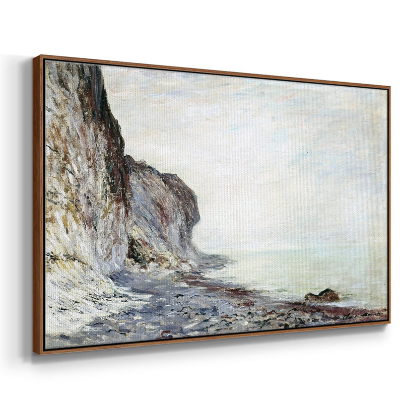 " Cliff, 1882 ", Walnut Floater Framed Canvas, 25" H x 37" W x 2" D