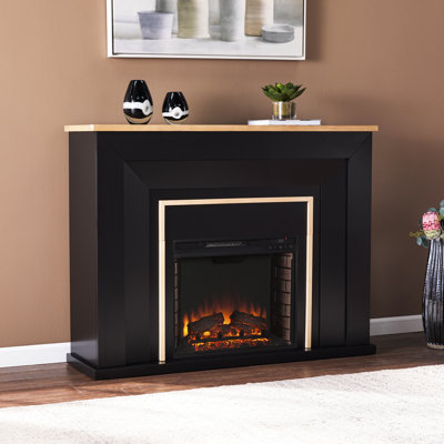 Cannet 52'' W Black Electric Fireplace