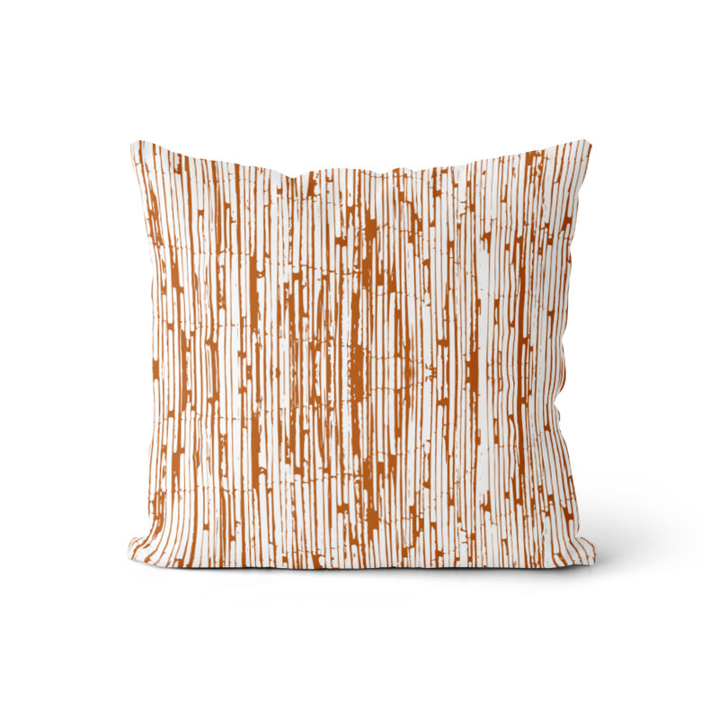 Housse de coussin Kaylee, Rouille / Blanc