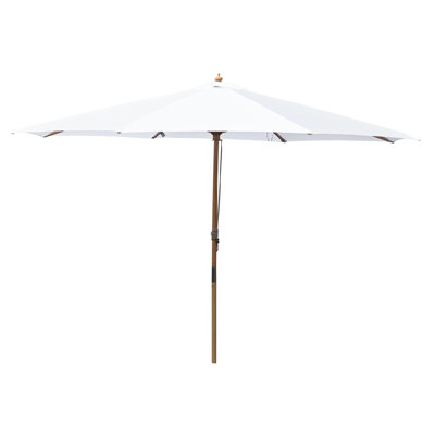 Outdoor Patio Umbrella W/ German Beech Wood Pole Beach Yard Garden Wedding Cafe Garden