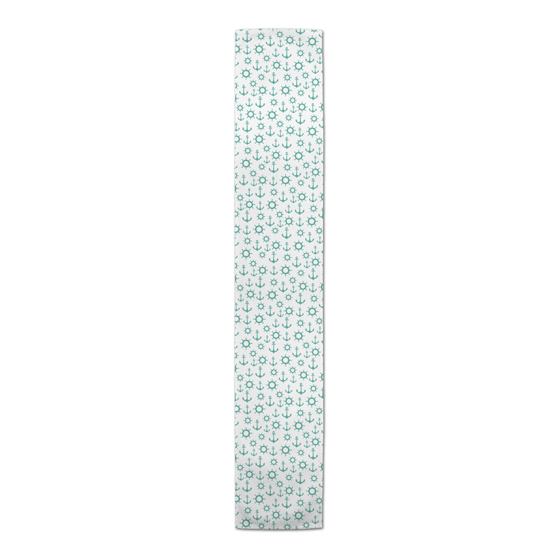 Athos Rectangle Polyester Table Runner, 72" x 16", Teal