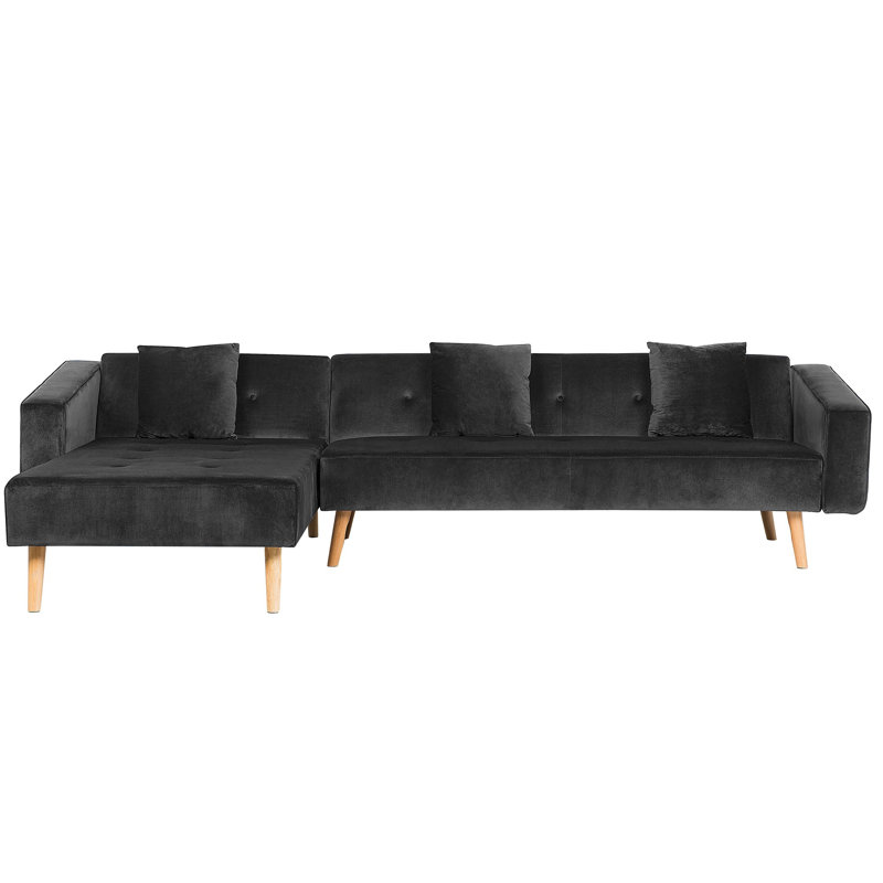 Newark 4 Seater Sofa Bed, Black