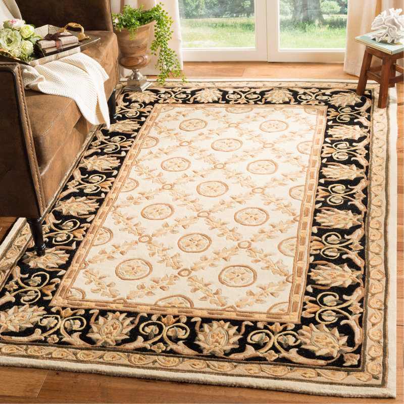 Tapis oriental en laine touffeté à la main Lenora Naples, Rectangle 6 pi x 9 pi