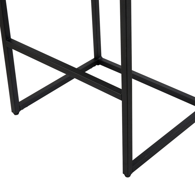 Tabouret de bar de 27 po de hauteur, comptoir de 27 po avec pieds en métal et pieds en métal, surface de siège confortable, facile à entretenir, pour la cuisine et la salle à manger, brun