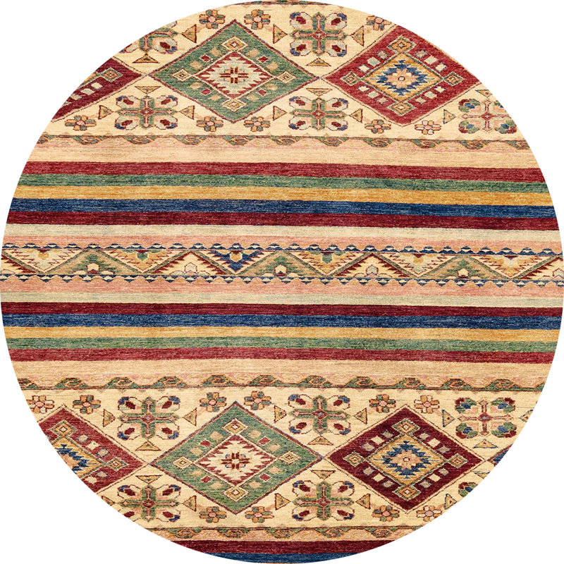 Tapis abstrait moderne 2880, Rond 7 pi