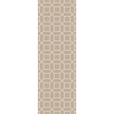 Tapis beige en laine crocheté à la main Brock