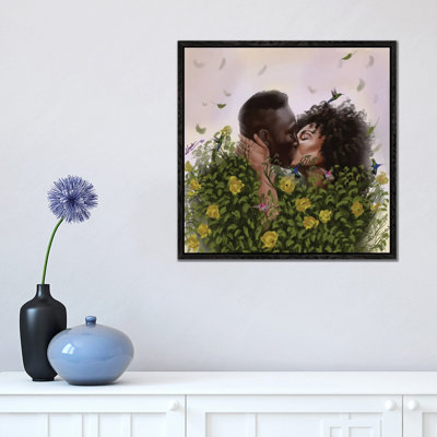 Kiss Green 1 Piece Wall Art on Canvas