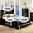 Ireland Black Finish EK Bed W/Storage