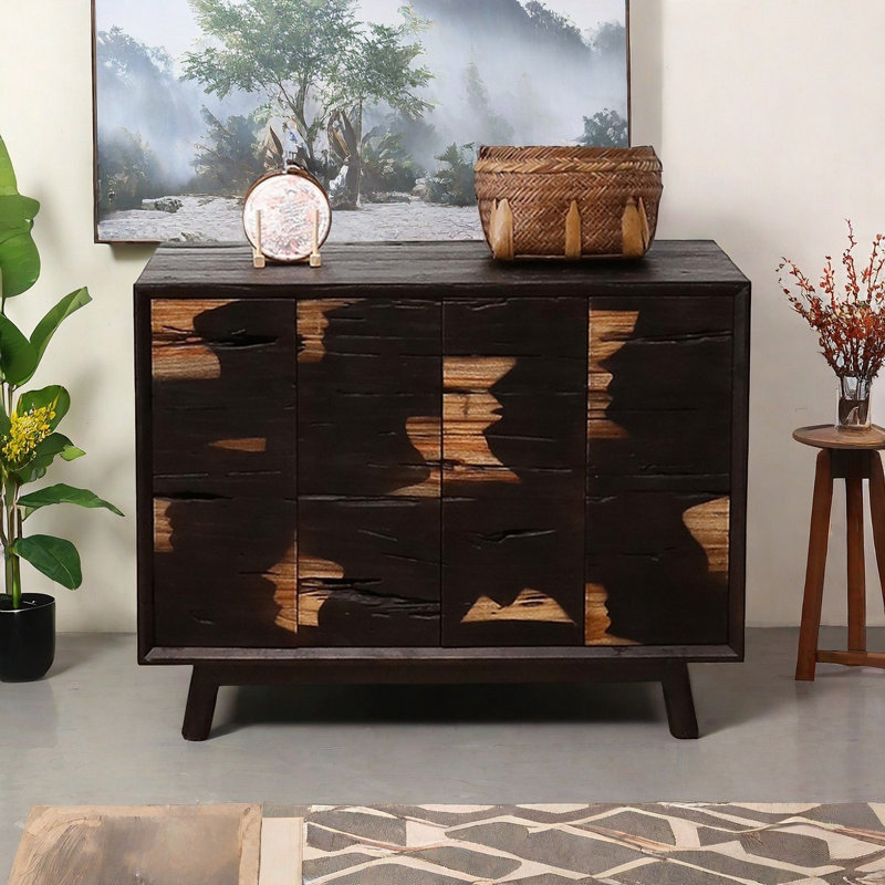 Buffet de salon de style Wabi-Sabi