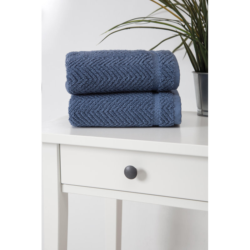 Vandewa Turkish Cotton Hand Towel Set, Midnight Blue