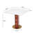 33.5"X 33.5" Square Pedestal Dining Table-622222389