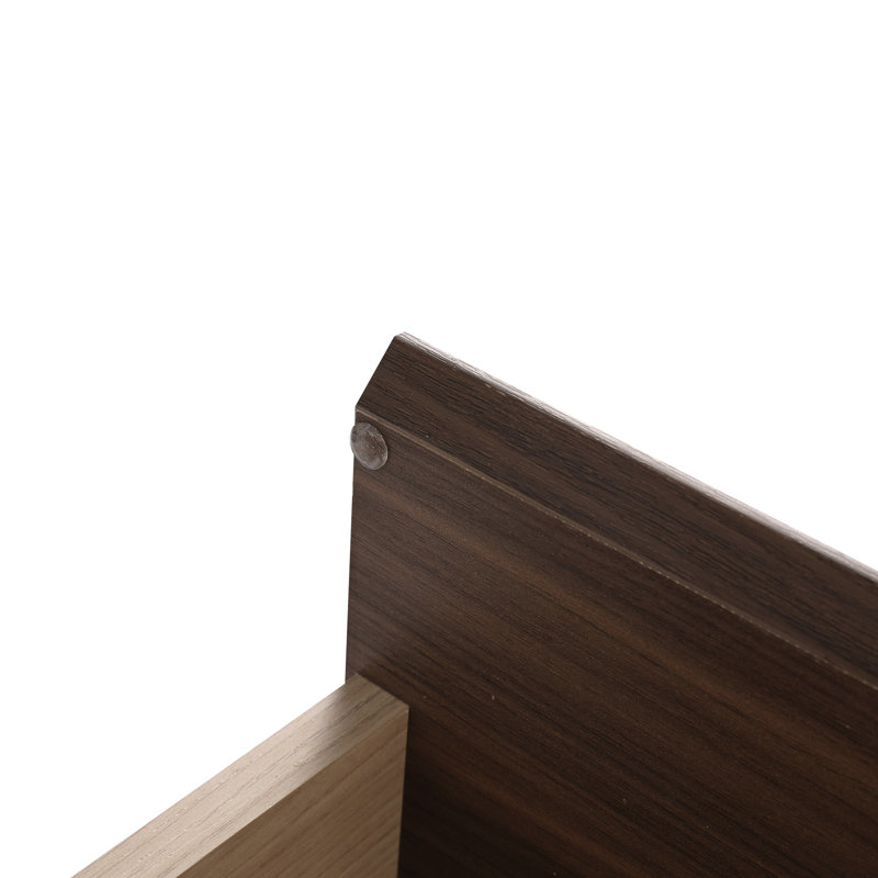 36" Bathroom Vanity With Ceramic Basin & Soft Close Drawers - Contemporary Flair Brown Oak Quality Plywood Abundant Storage Options Modern Wall Mounted Sink Color Construction Spacious Interior