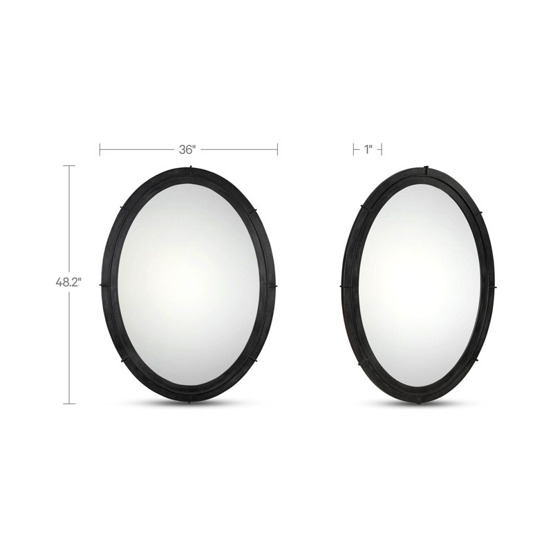 Antoni Round Iron Mirror, 48" x 36"