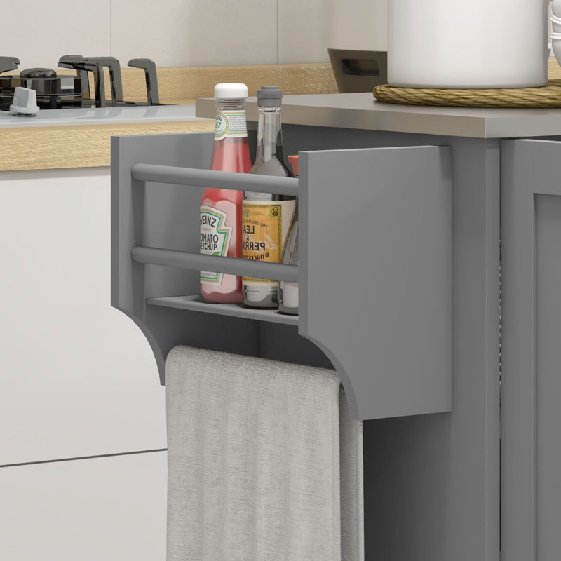 Meader Kitchen Cart, Gray