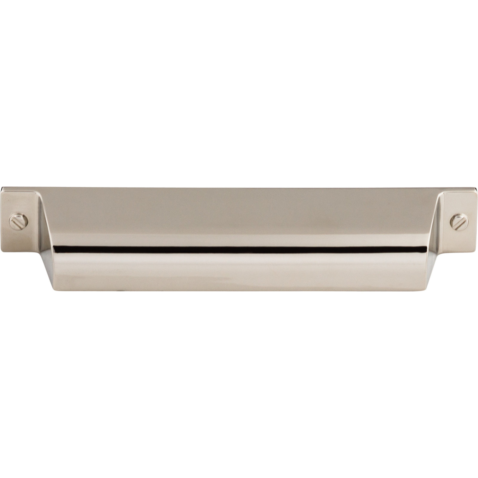 Channing Cup/Bin pull, Polished Nickel, 5" Center to Center