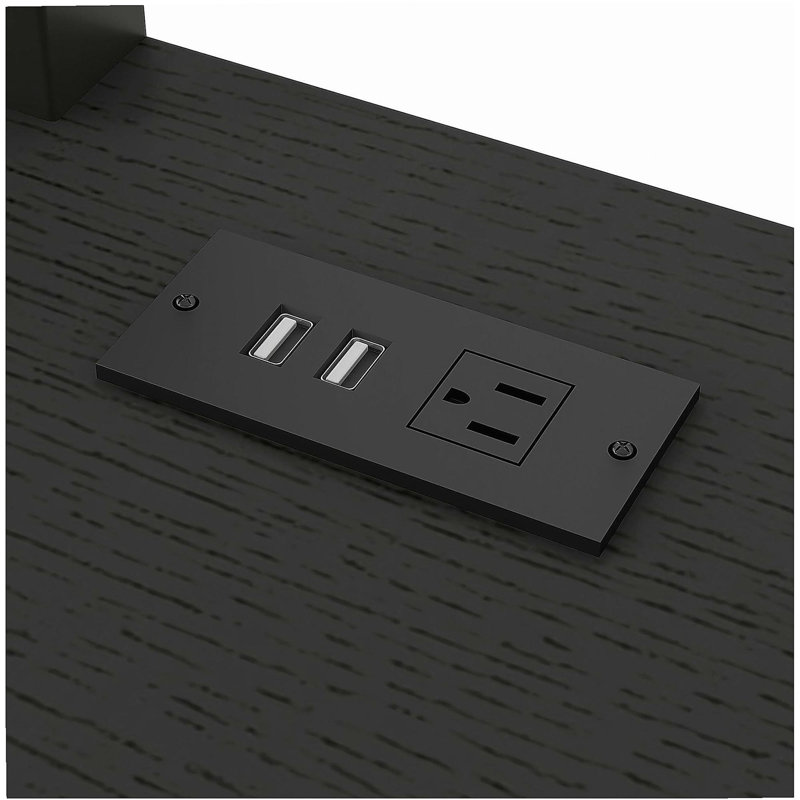 Lit superposé simple en L et lit mezzanine, armoire intégrée et bureau avec port USB
