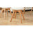 Set of 8 PU Leather Upholstered Kitchen Chairs With Solid Beech Wood Legs-924551339