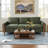 Hera 83" Teddy Upholstered 3-Seater Sofa With Curved Armrests-118705394