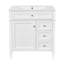Meuble-lavabo moderne de 30 po avec lavabo supérieur, 2 tiroirs, tiroir basculant et tablette réglable pour un rangement efficace
