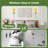  Battery Operated Wall Sconces with Remote, Rechargeable Wireless Gold Wallchiere with Green Rosette Glass Shade, RGB Dimmable Light (Set of 2)