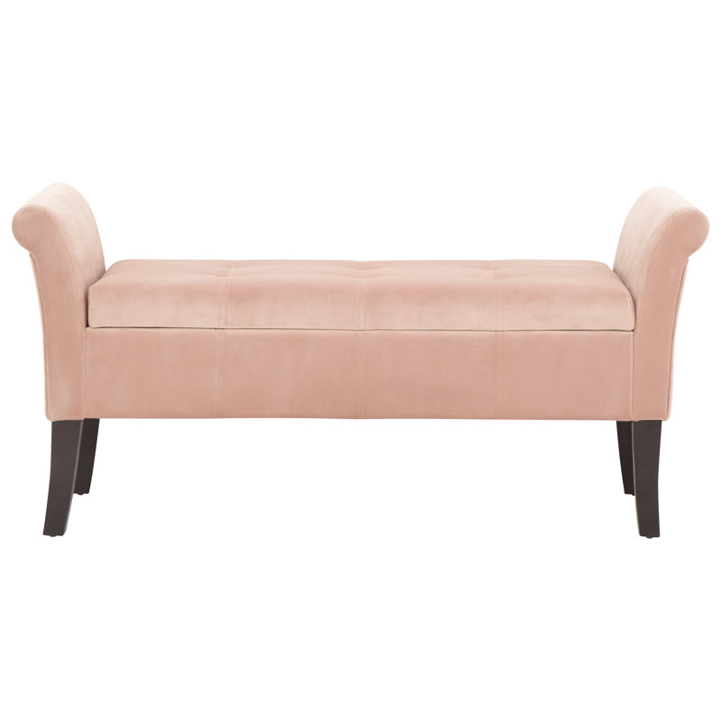 Newtowne Upholstered Storage Bench, Blush Pink