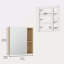Pharmacie avec miroir, cinq tablettes internes, porte simple-574988945