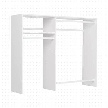 Wood Closet System 30 in. Corner Walk-In Adjustable Shelf Laminate in White  18098225649