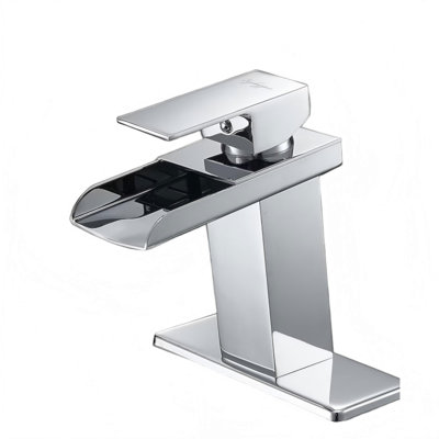 Single-Hole Single-handle Bathroom Faucet with Drain Assembly