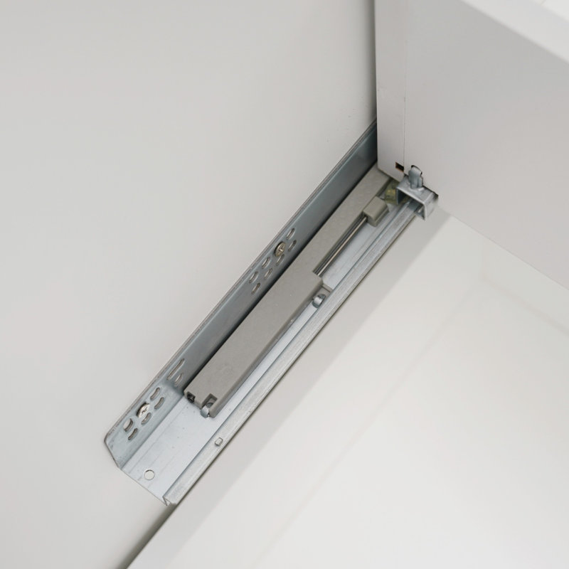 Meuble-lavabo sur pied avec poignée libre à 45 °, Blanc
