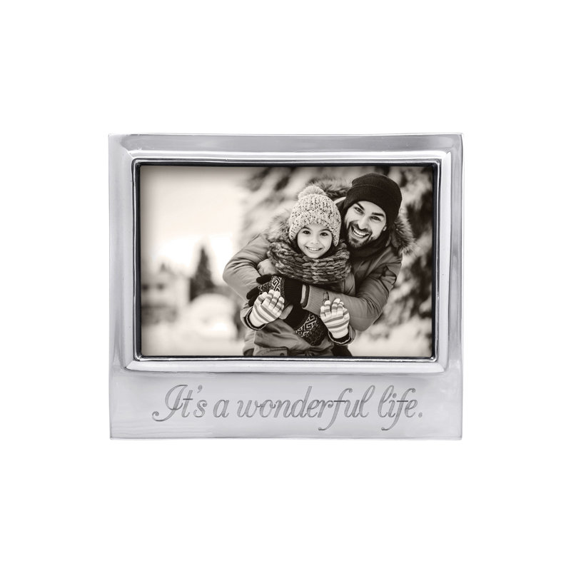 Traditions Silver Metal Beveled Picture Frame