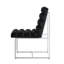 Chaise de salle à manger en velours capitonné Khole-406442938-406442941