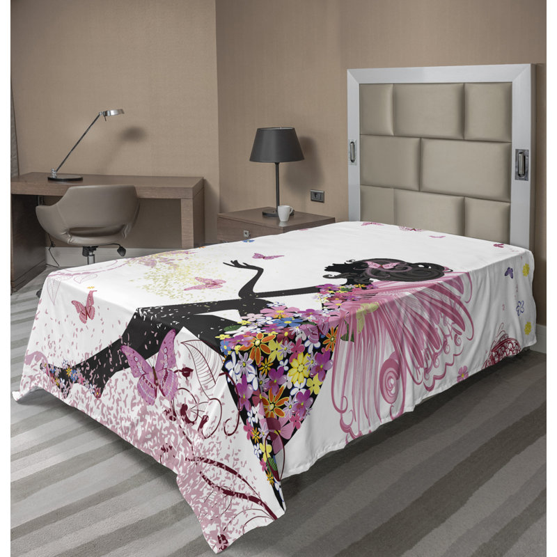 Microfiber No Pattern And Not Solid Color Flat Sheet, Twin XL Flat Sheet