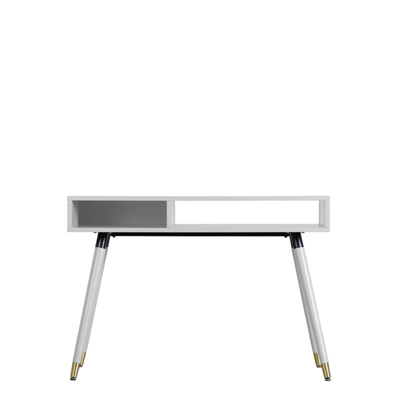 110cm Solid Wood Console Table, White