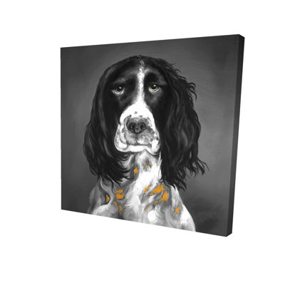Beautiful English Springer Spaniel Gray Canvas - Home Decor