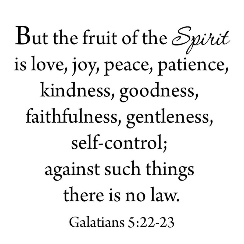 Décalcomanie murale galatians 5:22-23 biblique fruit of the rites