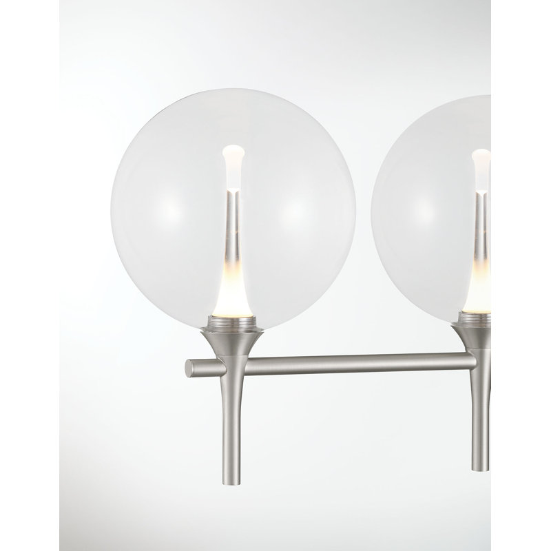 Iissa, coiffeuse, 5Lt, verre ambré, Clair, Nickel satiné