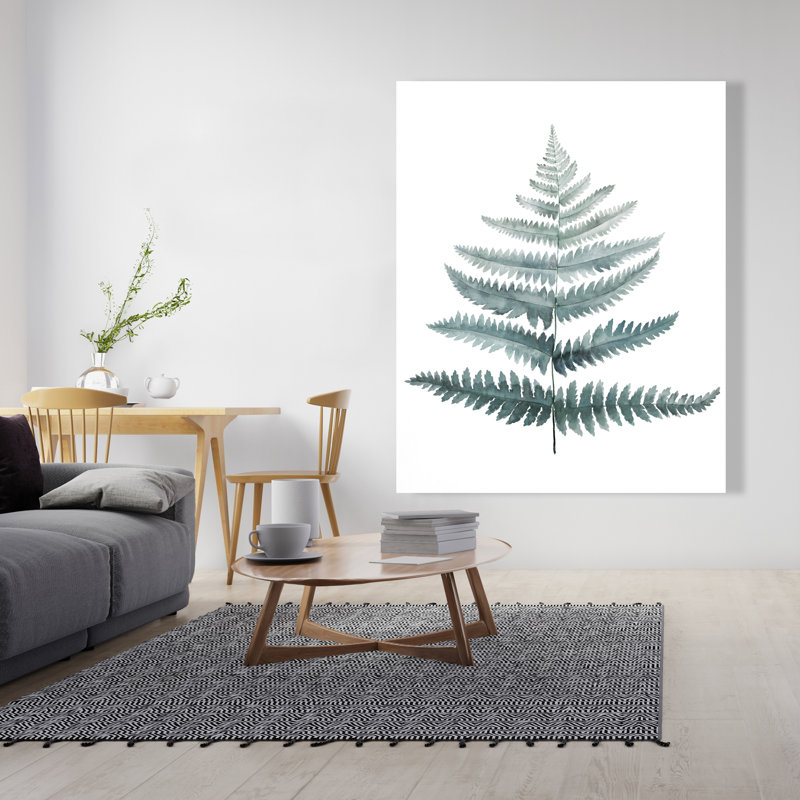 Fougère - Toile florale verte pour la maison | Art botanique, H 60 po x l 48 po