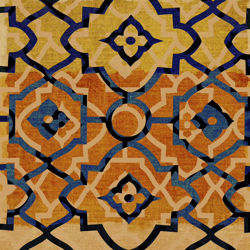 Morocco Tile VI by Ricki Mountain - Wrapped Canvas Print, 122cm H x 122cm W