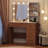 Makeup Vanity Desk With With 10 Light 3 Lighting Modes Brightness And Mirror And Power Outlet-882270873