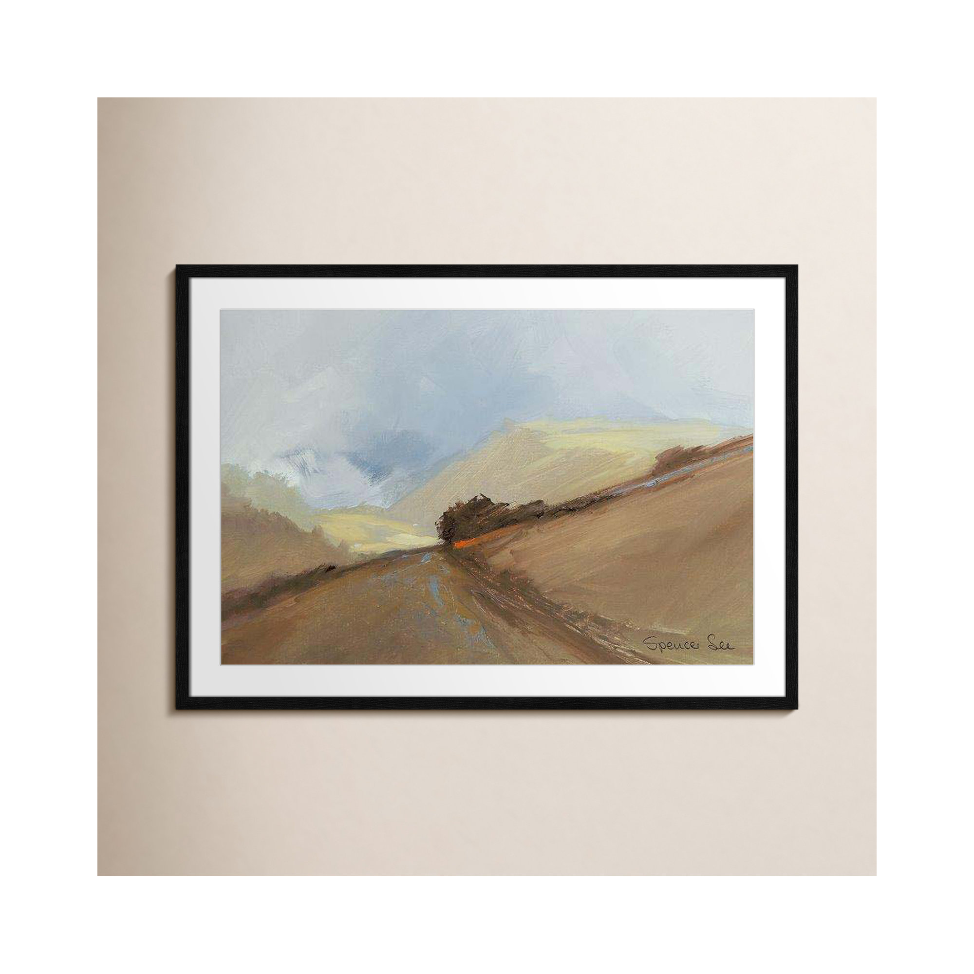 Heaven And Earth II by Spencer Lee, 25.5" H x 35.5" W x 0.75" D, Black Framed